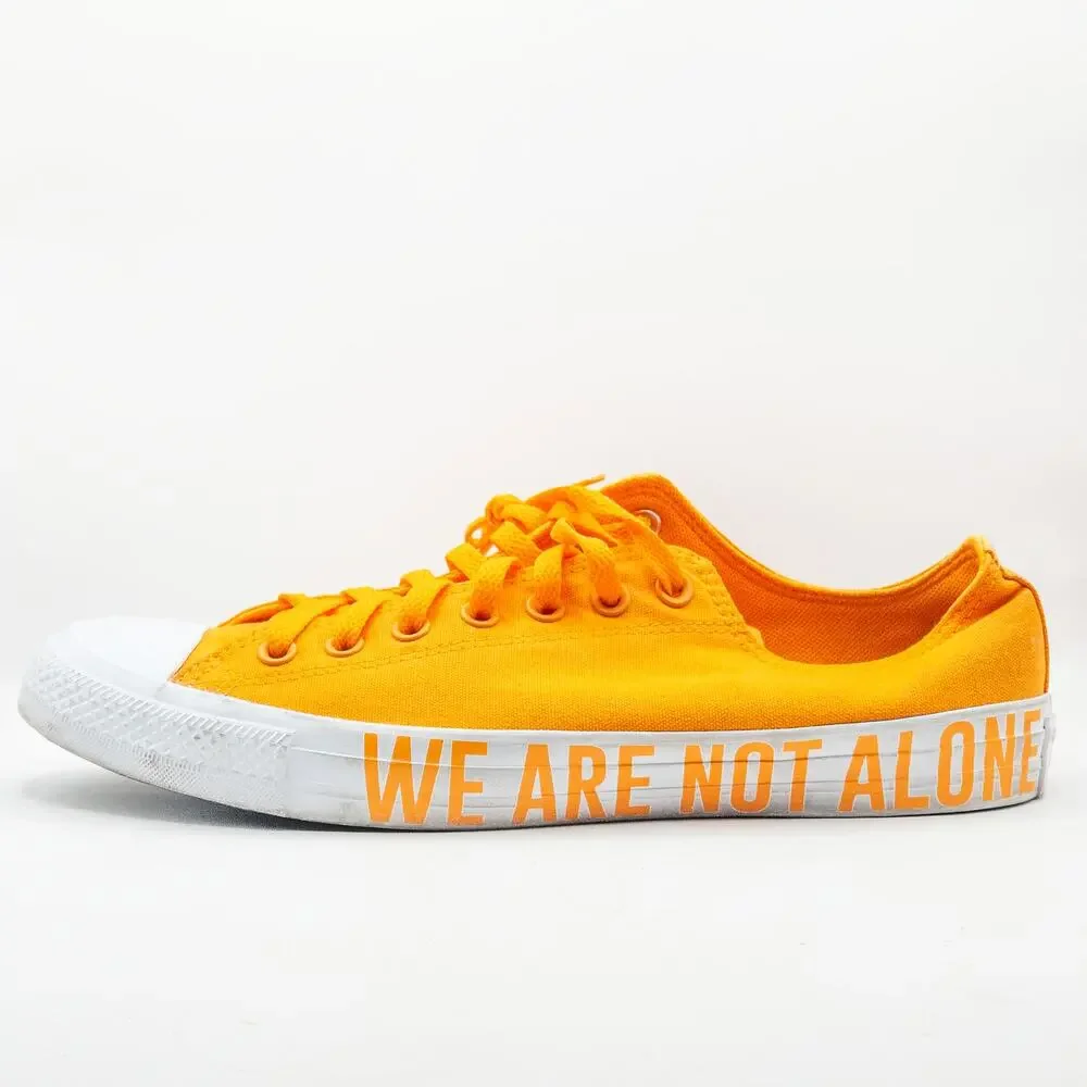 Converse Sneakers Size 10.5M 12.5W Orange Low Top Space Graphic Retro